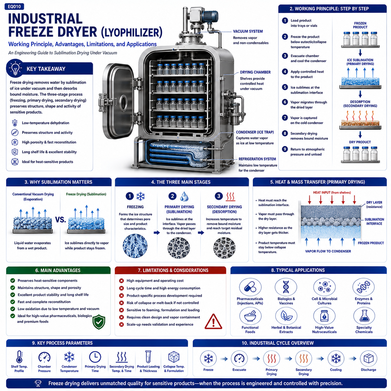 Industrial Freeze Dryer Working Principle, Advantages, Limitations, and Applications.png